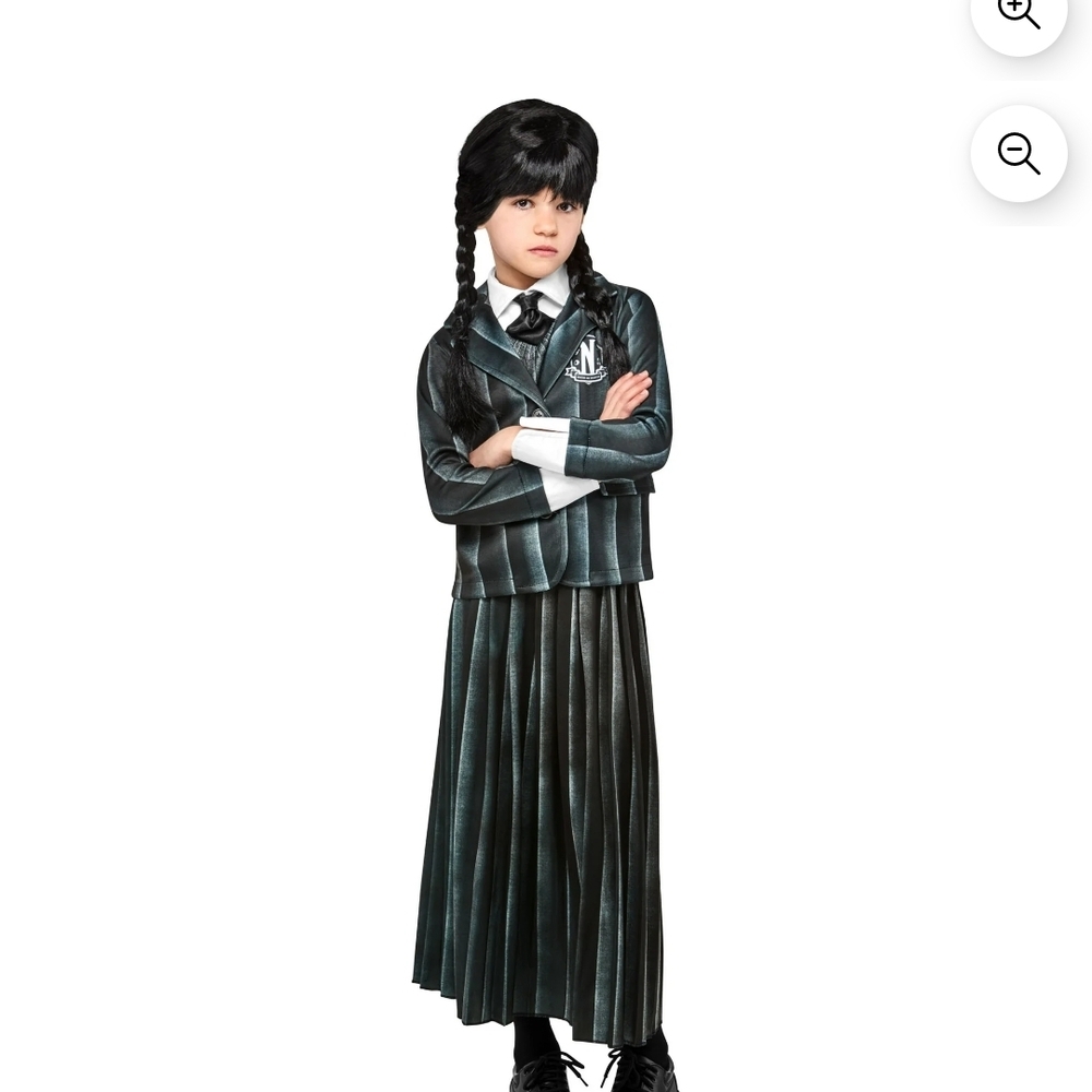 Girl's Black and White Wednesday Costume